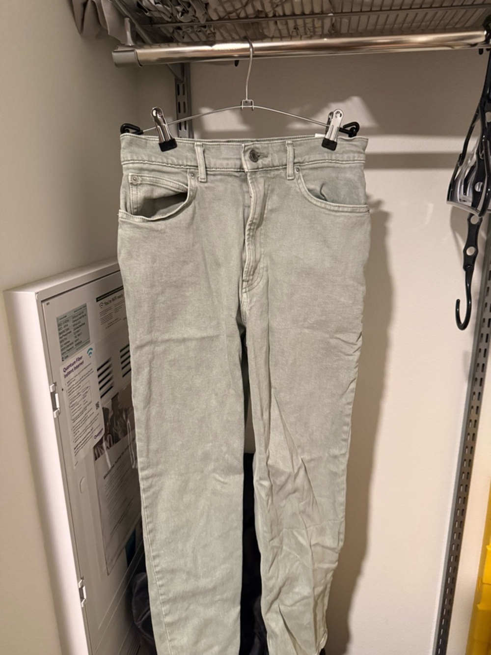 Everlane Sage Green Corduroy High-Rise Pants